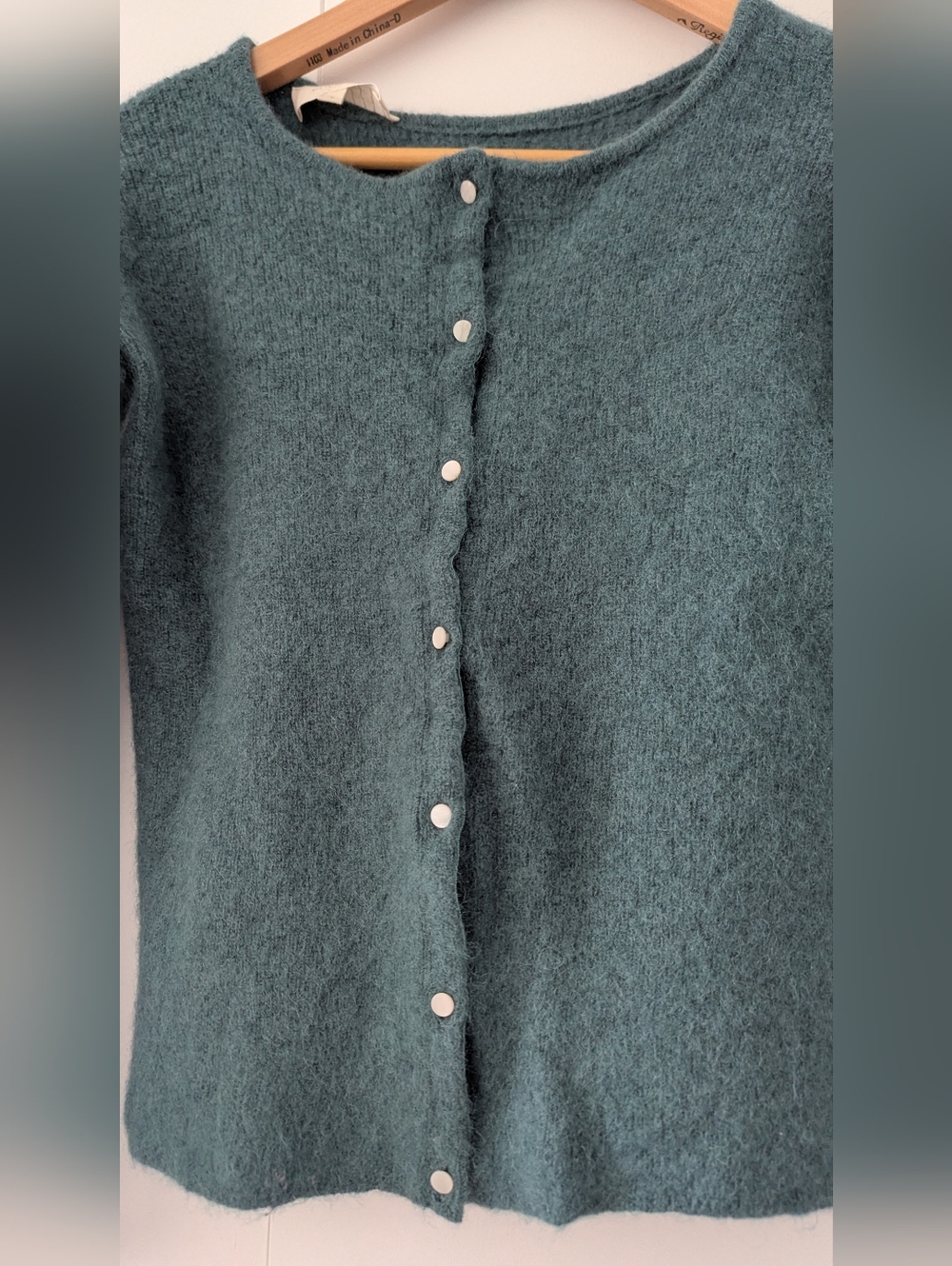 Sezane Teal Green Cardigan